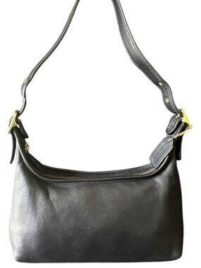 Authentic Vintage Coach Legacy 9057 Black Leather Shoulder Bag Purse